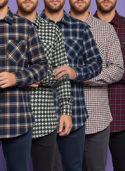 Binny Cottswool Checkered Winterwear Fabric (44” Wide, Multiple Designs, Soft & Warm Wool Blend)