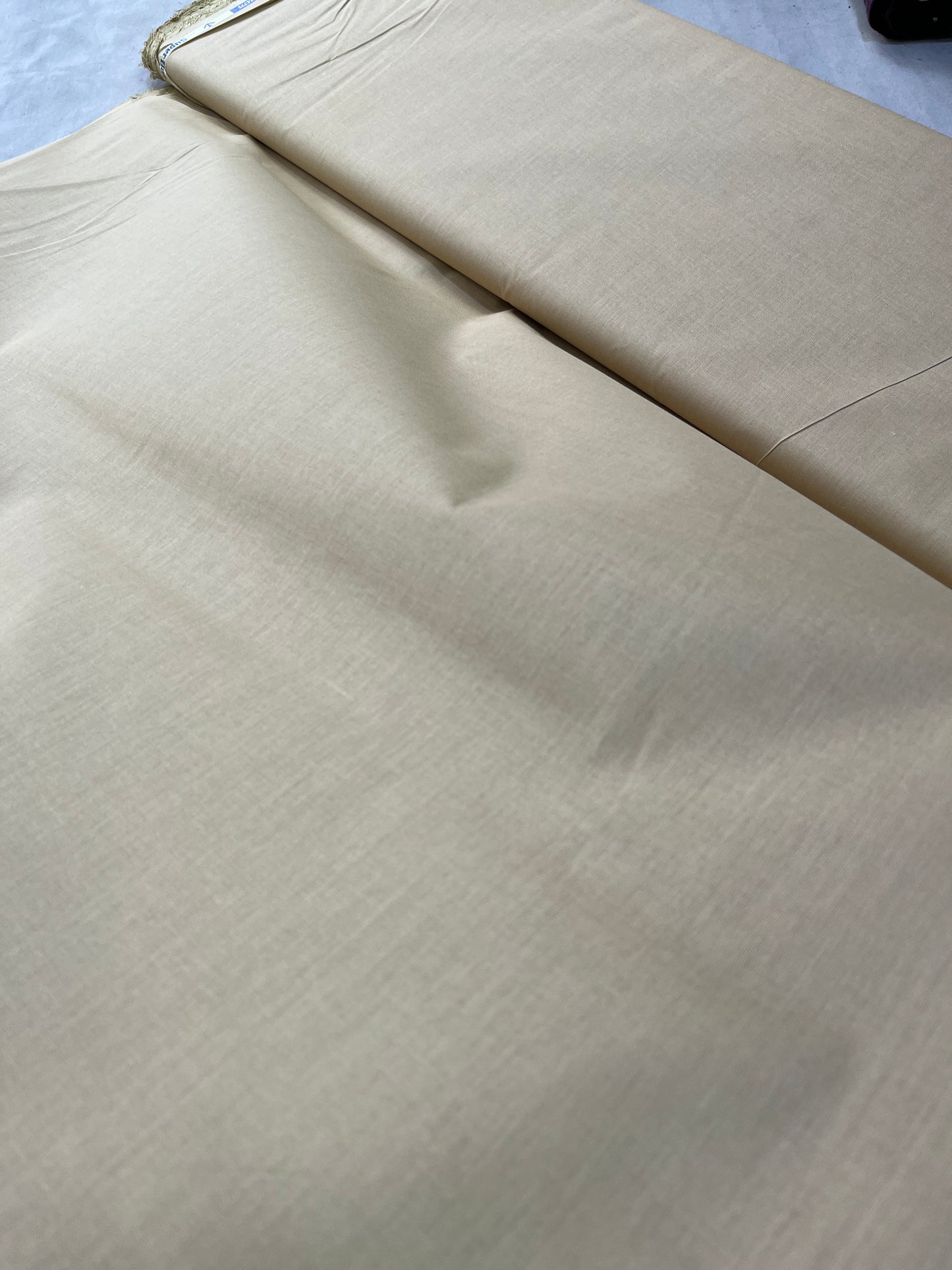 Premium Biscuit Addi/Paper Cotton Kurta Fabric – Ultra-Thin & Breathable, 58" Wide