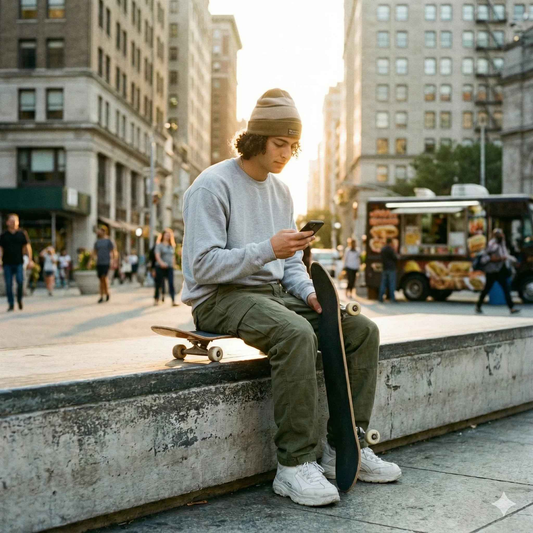 Plains - SPRY by Poshak Men’s Grey Melange Heavyweight Sweatshirt – 450 GSM DTF-Ready Everyday Essential