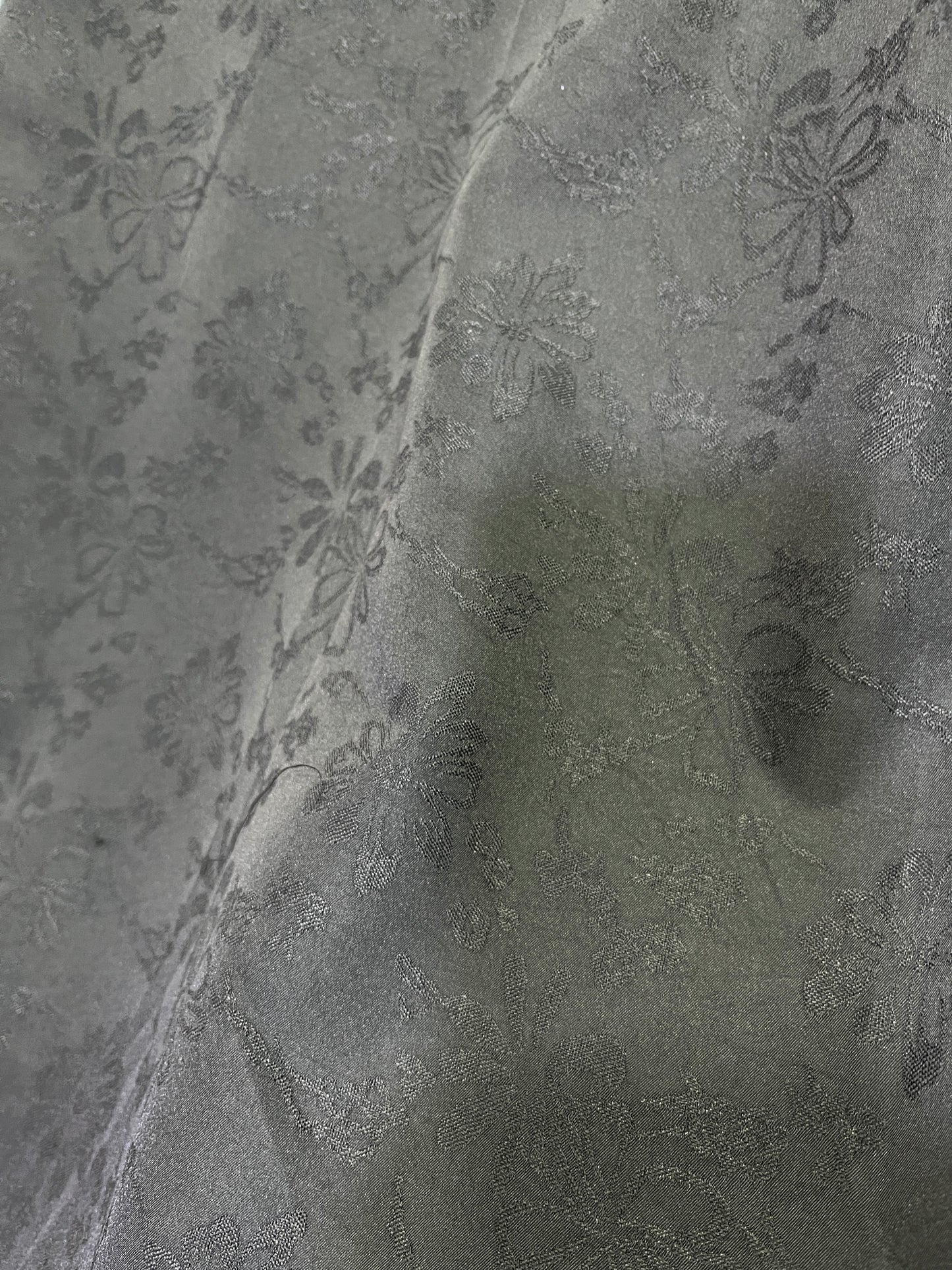 Premium Wrinkle-Free Black Jacquard Floral Fabric | 58" Wide | Ideal for Shirts & Kurtas