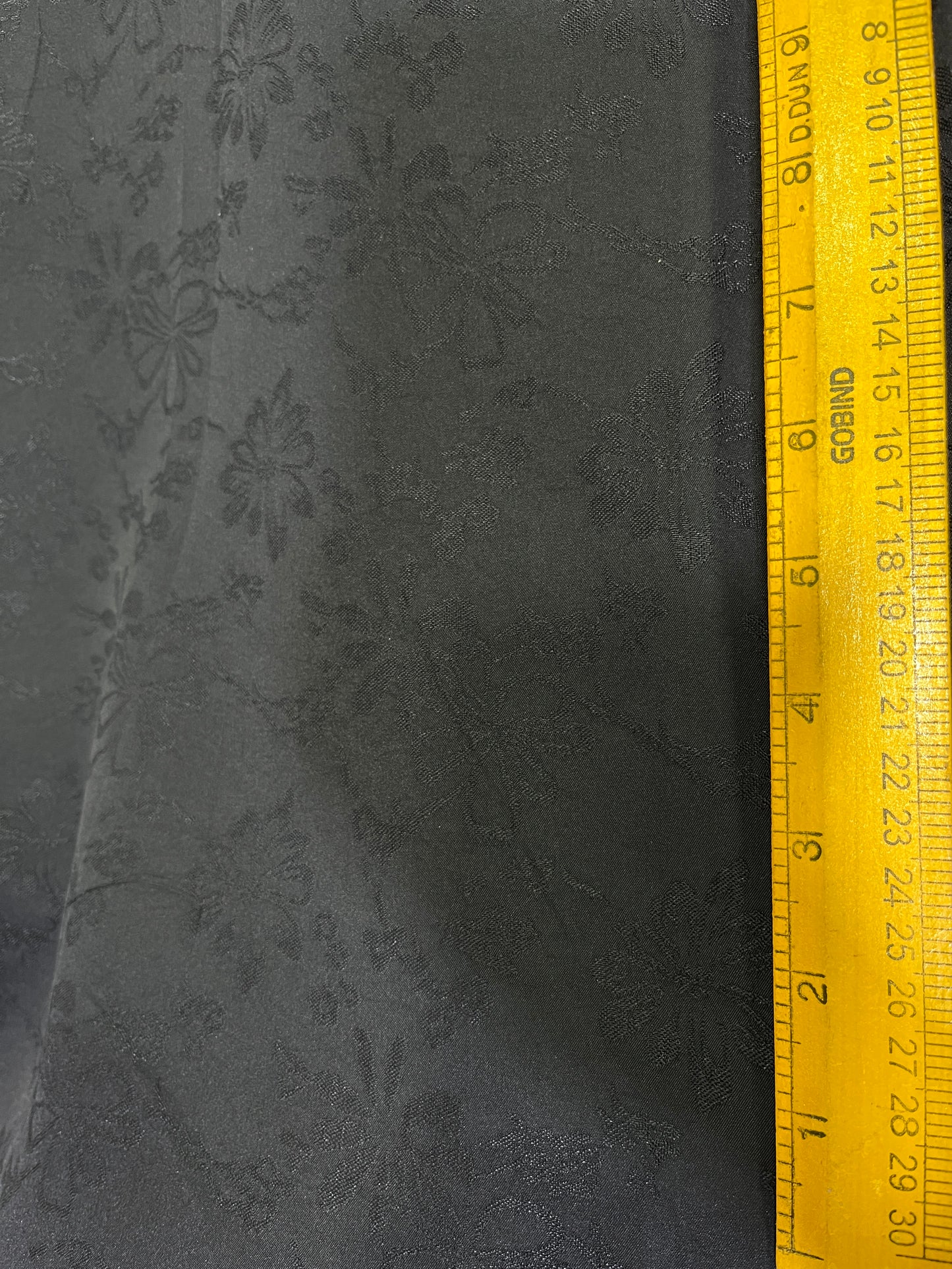 Premium Wrinkle-Free Black Jacquard Floral Fabric | 58" Wide | Ideal for Shirts & Kurtas