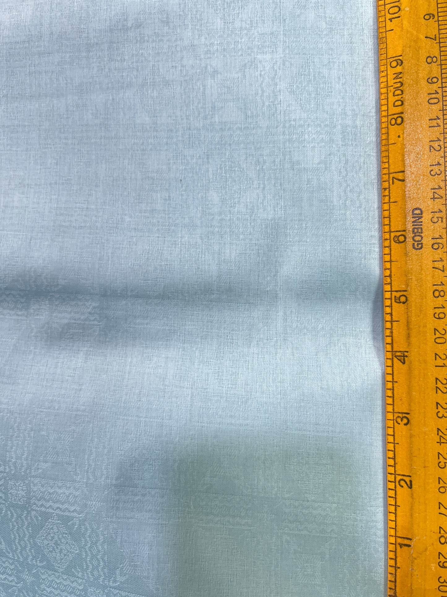 Premium Sky Blue Addi/Paper Cotton Self-Patterned Kurta Fabric – Ultra-Breathable, 58" Wide
