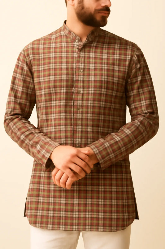 Himank 36" PC Cotton Checks Shirting & Kurta Fabric