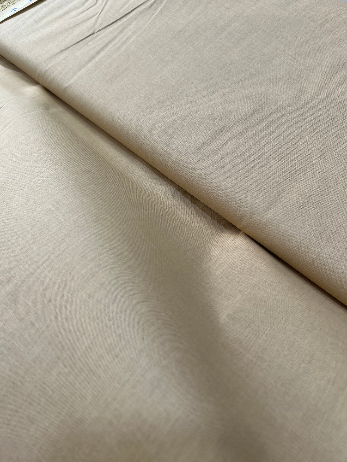 Premium Biscuit Addi/Paper Cotton Kurta Fabric – Ultra-Thin & Breathable, 58" Wide
