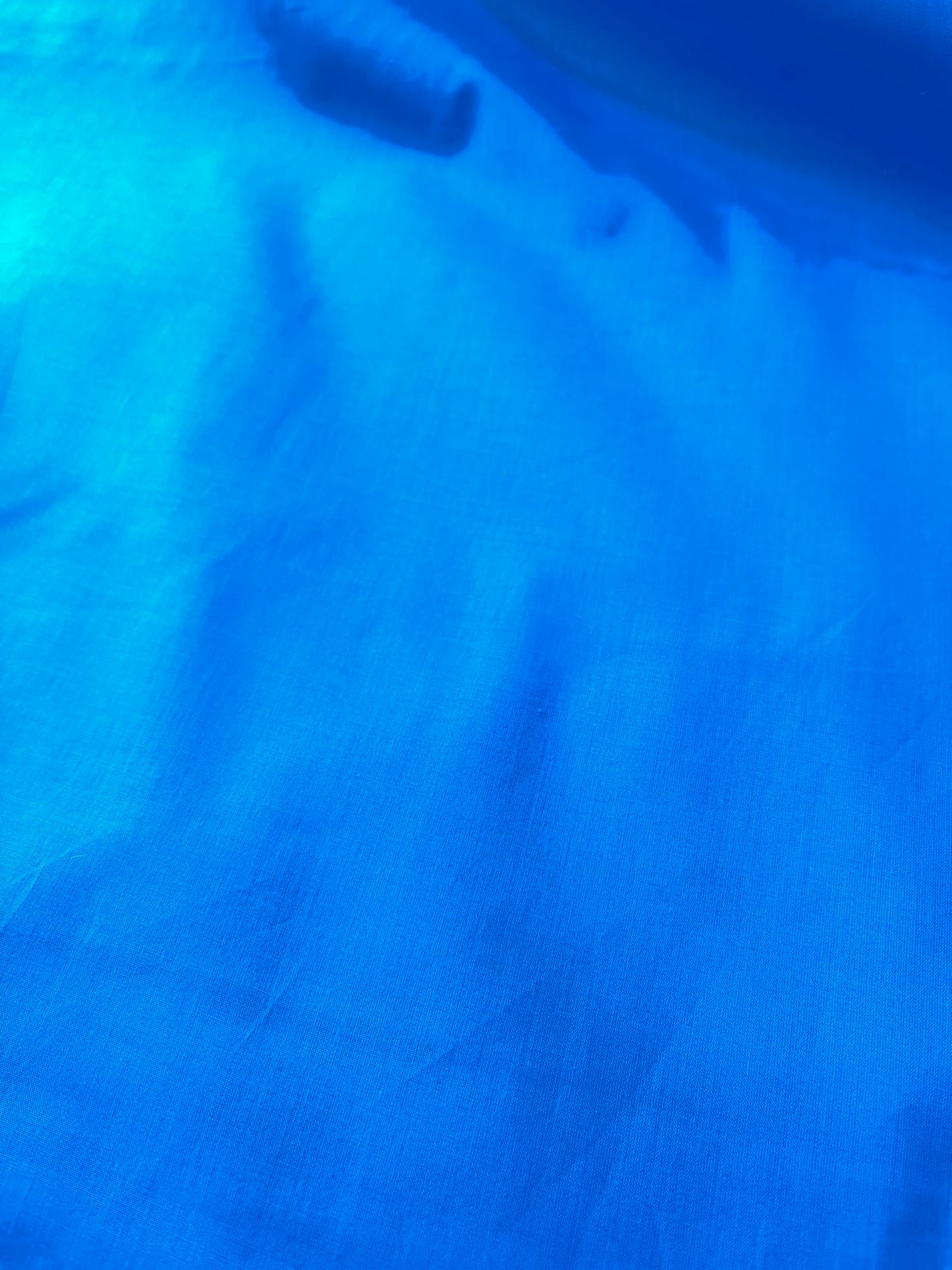 Premium Dark Firozi Blue Addi/Paper Cotton Kurta Fabric – Ultra-Thin & Breathable, 58" Wide