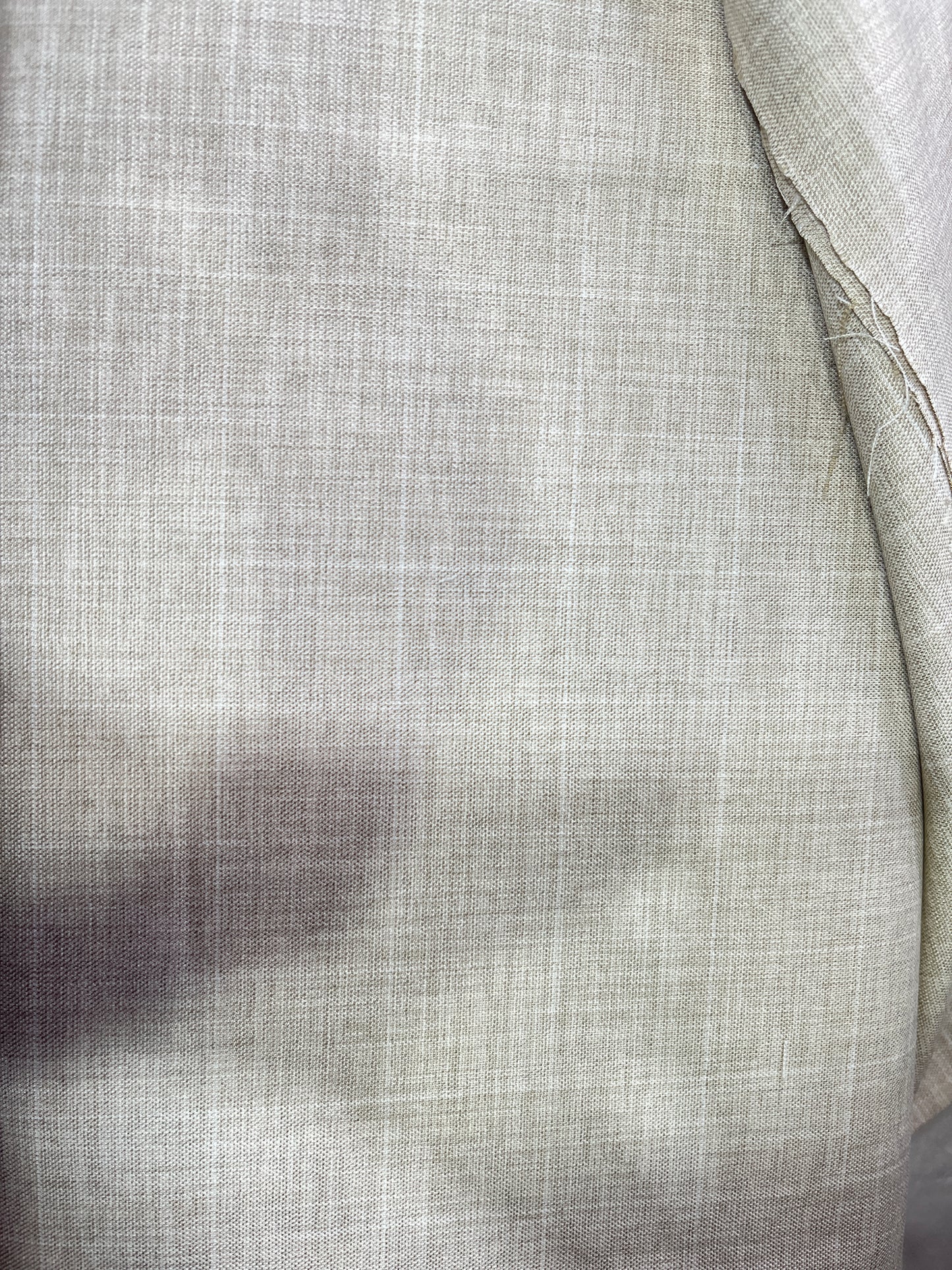 Sharpy Lycra Cream Checkered Suiting Fabric (58” Wide) – Soft, Breathable, Semi-Thin – Premium Office & Partywear Material
