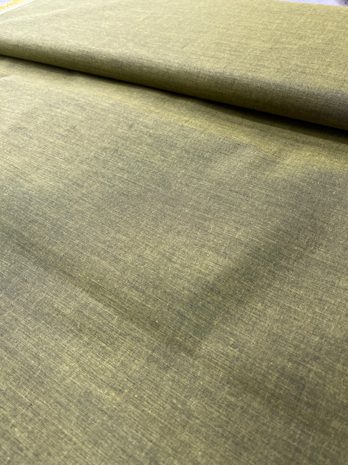 Premium Mustard Addi/Paper Cotton Textured Kurta Fabric – Ultra-Thin & Breathable, 58" Wide