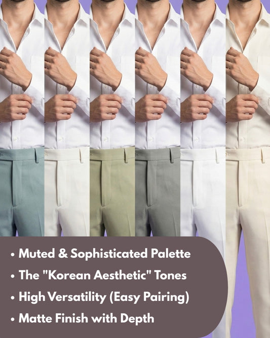 Korean Pants Special Self-Designed Plain Lycra Imported Fabric – Premium Soft Stretch for Well-Stitched Trousers
