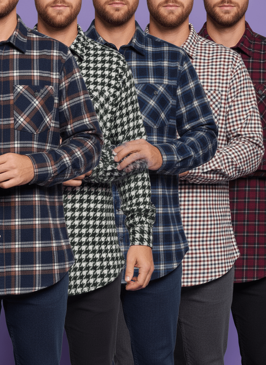 Binny Cottswool Checkered Winterwear Fabric (44” Wide, Multiple Designs, Soft & Warm Wool Blend) - Poshak Fabrics