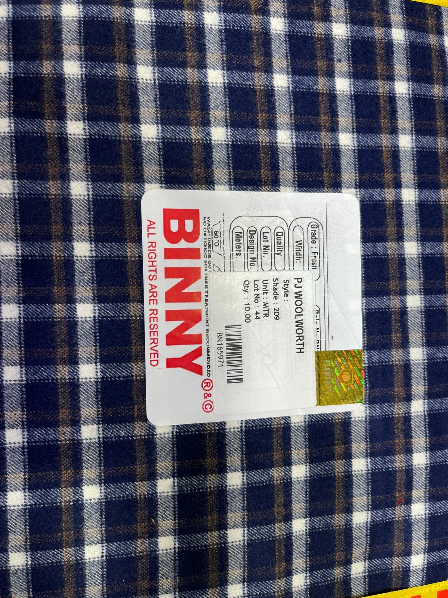Binny Cottswool Checkered Winterwear Fabric (44” Wide, Multiple Designs, Soft & Warm Wool Blend) - Poshak Fabrics