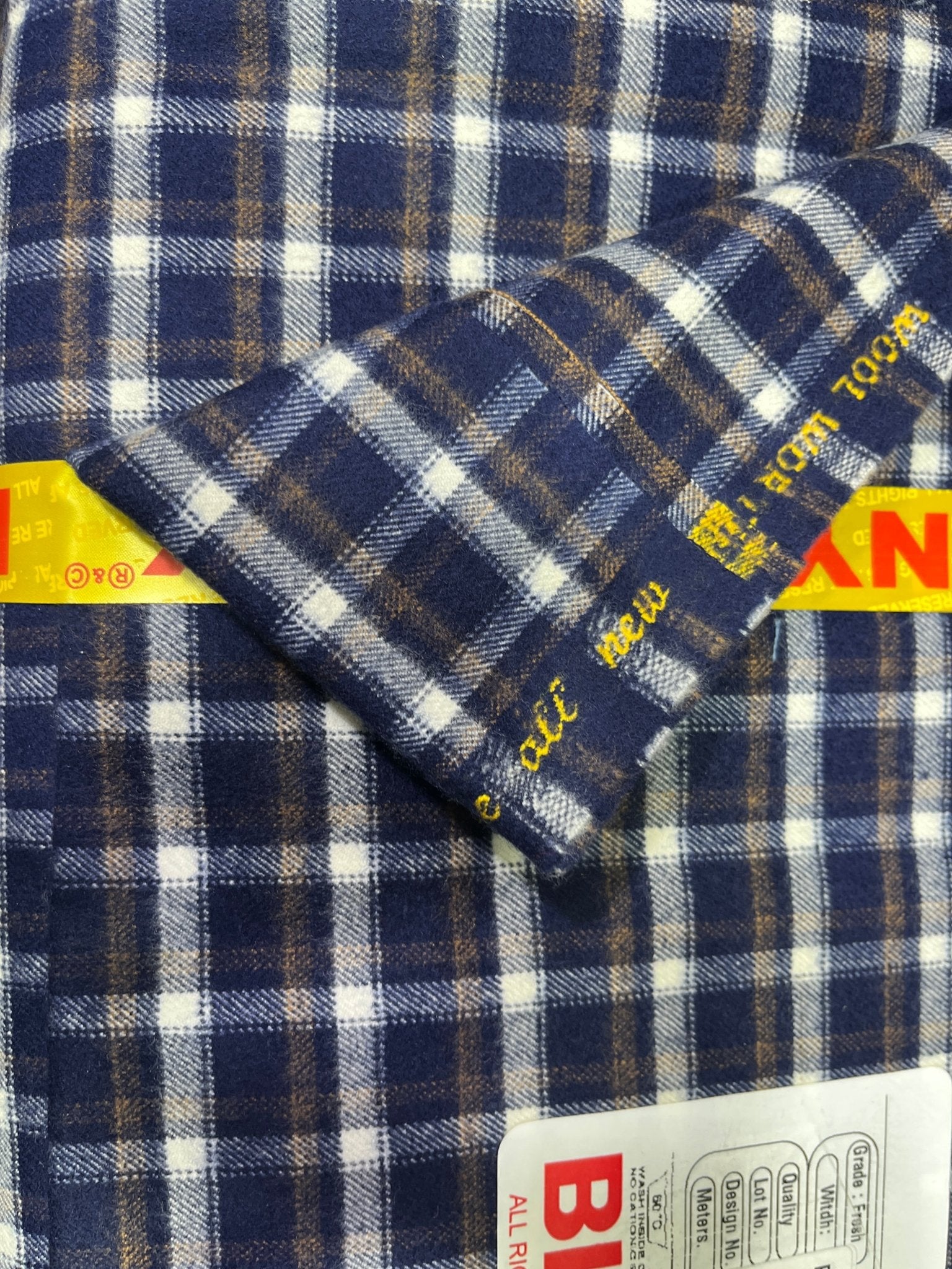 Binny Cottswool Checkered Winterwear Fabric (44” Wide, Multiple Designs, Soft & Warm Wool Blend) - Poshak Fabrics