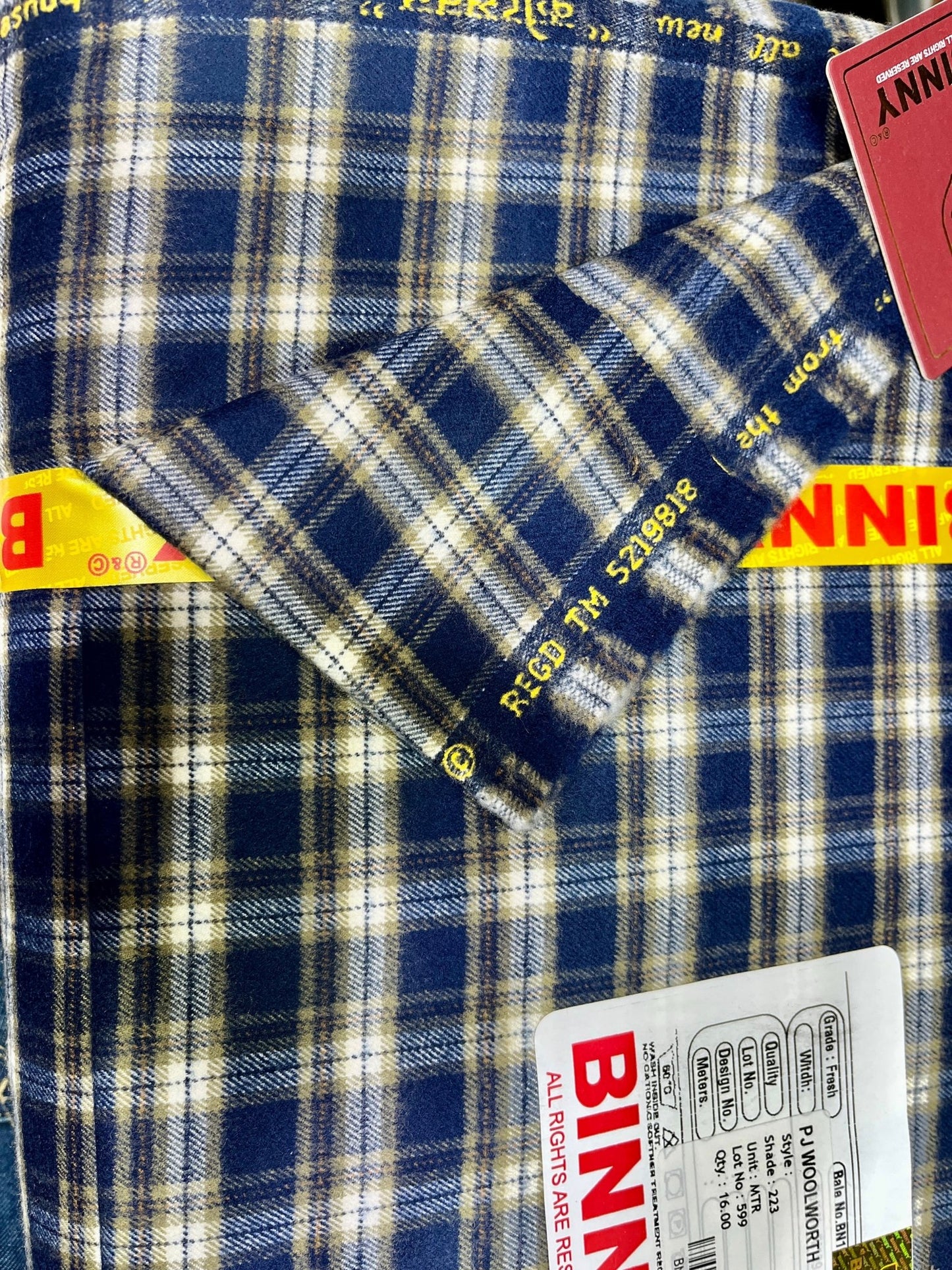 Binny Cottswool Checkered Winterwear Fabric (44” Wide, Multiple Designs, Soft & Warm Wool Blend) - Poshak Fabrics