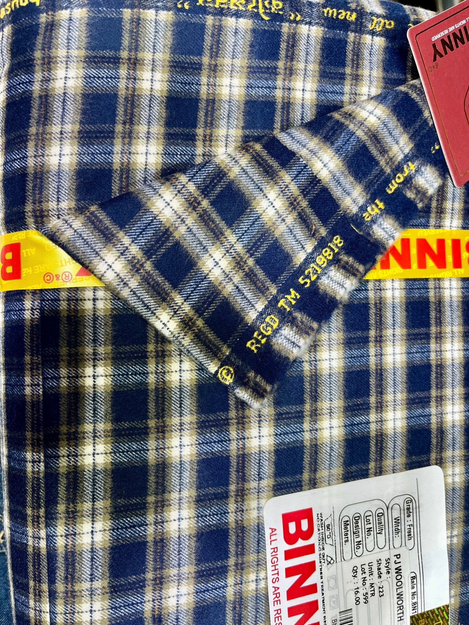 Binny Cottswool Checkered Winterwear Fabric (44” Wide, Multiple Designs, Soft & Warm Wool Blend) - Poshak Fabrics
