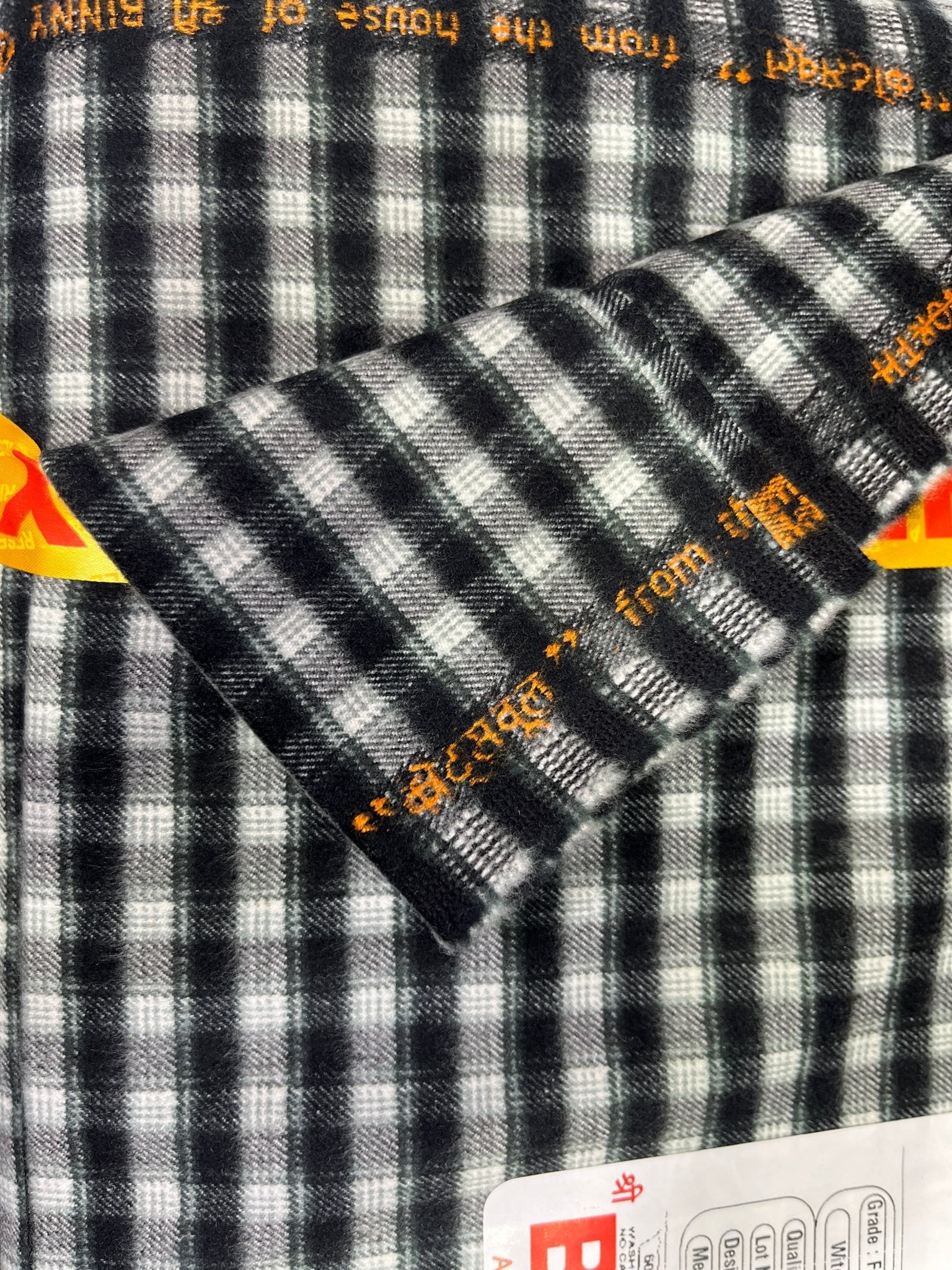 Binny Cottswool Checkered Winterwear Fabric (44” Wide, Multiple Designs, Soft & Warm Wool Blend) - Poshak Fabrics