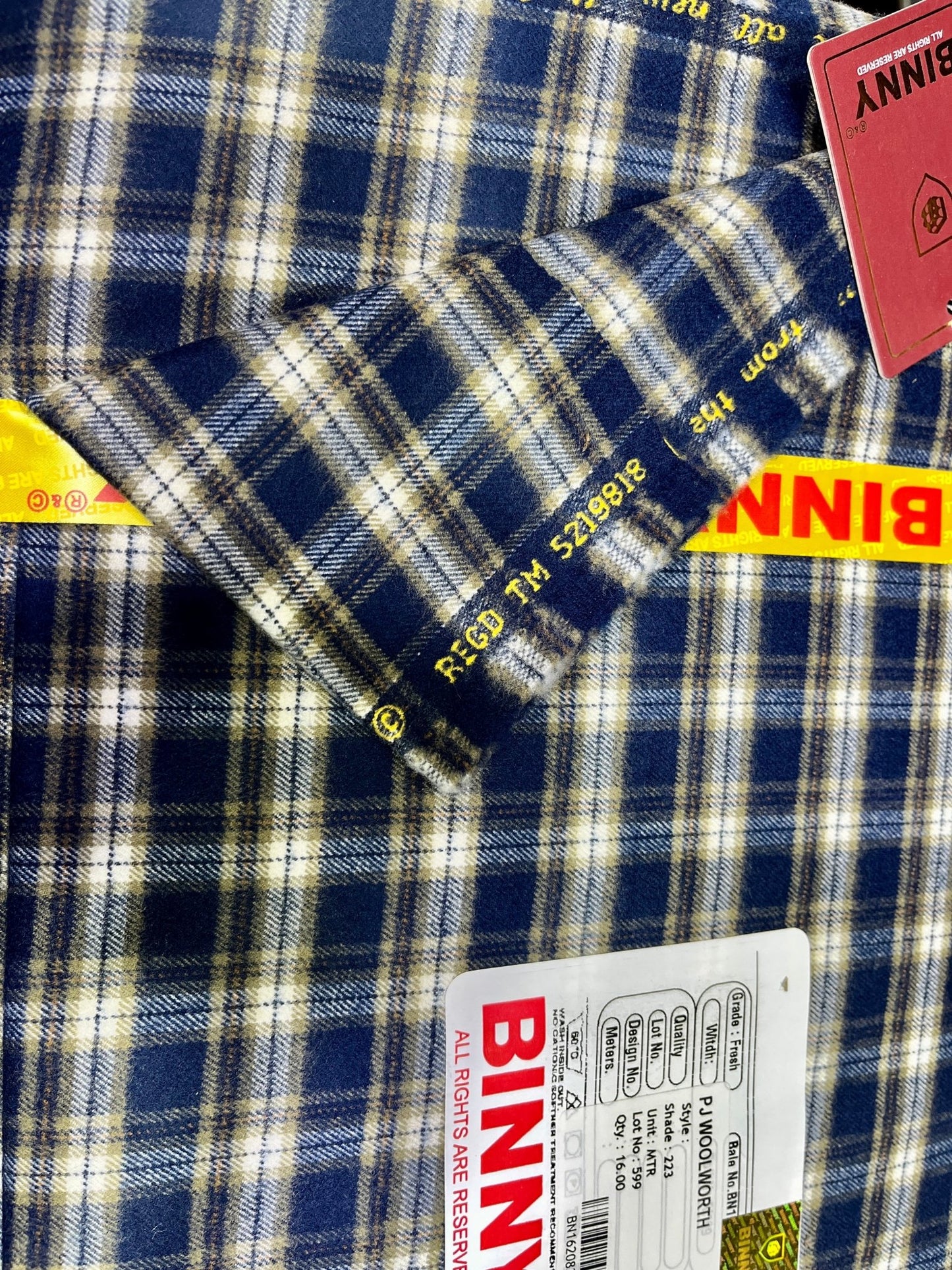 Binny Cottswool Checkered Winterwear Fabric (44” Wide, Multiple Designs, Soft & Warm Wool Blend) - Poshak Fabrics