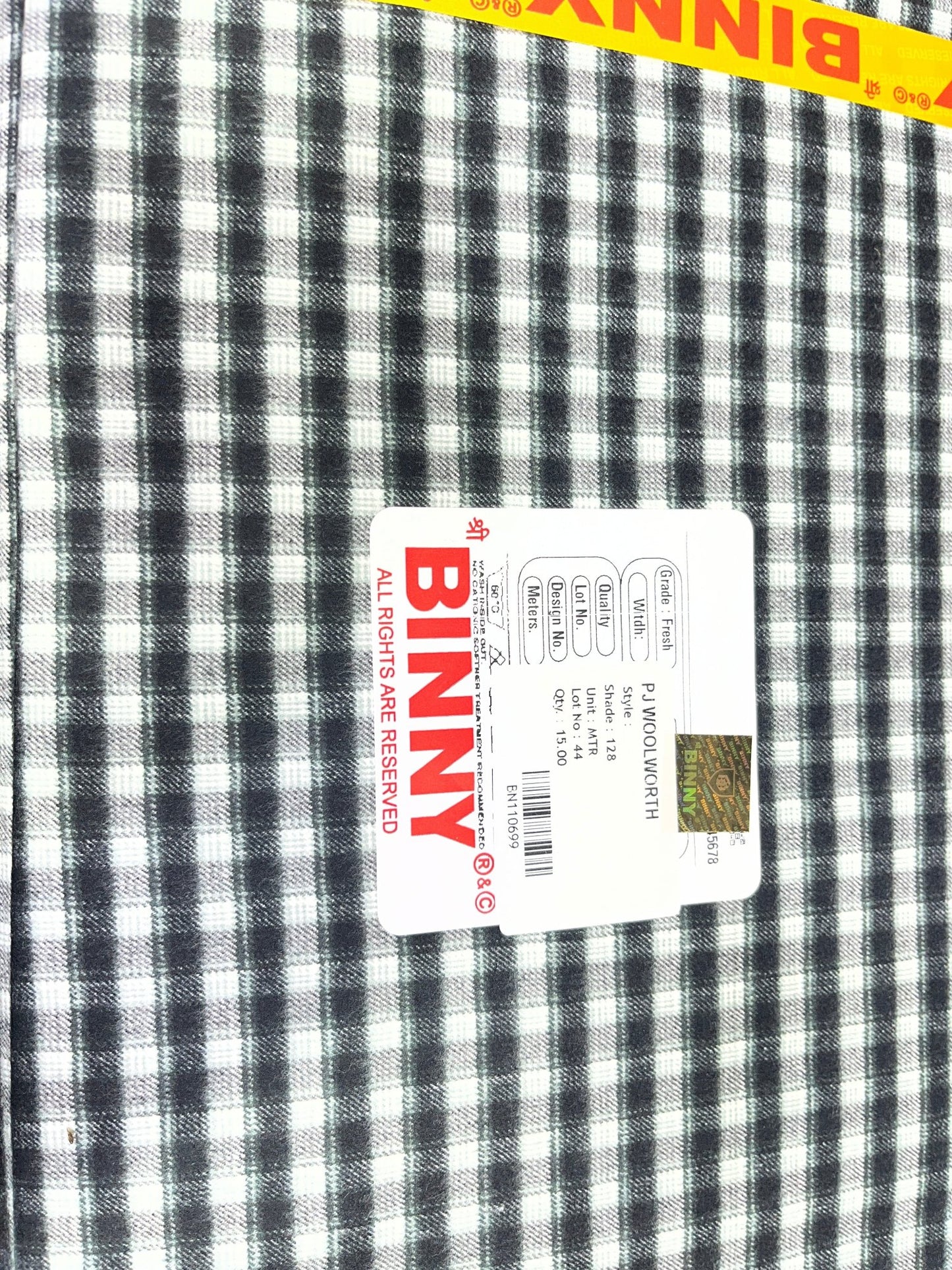 Binny Cottswool Checkered Winterwear Fabric (44” Wide, Multiple Designs, Soft & Warm Wool Blend) - Poshak Fabrics