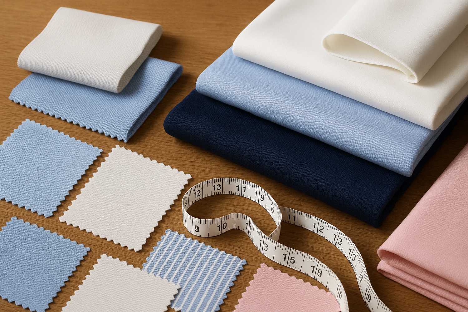 create an image that accurately describes that we're talking about shirt fabrics