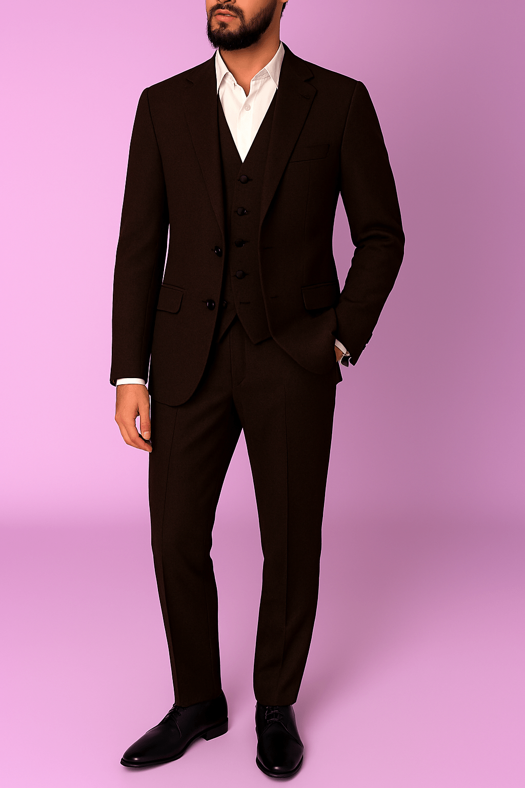 La' Imperium Premium Dark Maroon TR Suit Fabric – Ultra - Soft, Breathable & Lightweight (58" Wide) - Poshak Fabrics