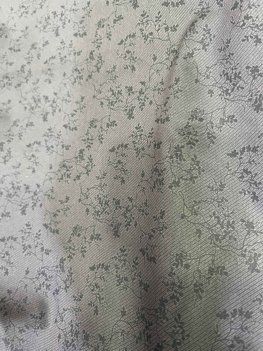 Luxury Dark Wine Satin Cotton Print Fabric – 58" Wide, Perfect for Shirts & Kurtas