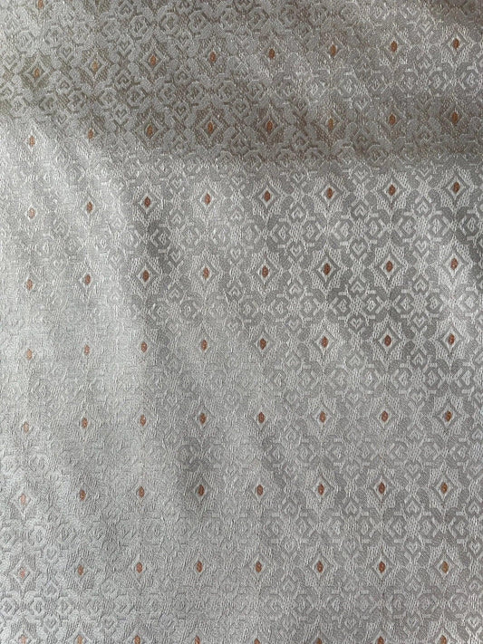 Peach Diamond Shimmer Synthetic - Mix Partywear Fabric – 36" Width – Glamorous Finish - Poshak Fabrics