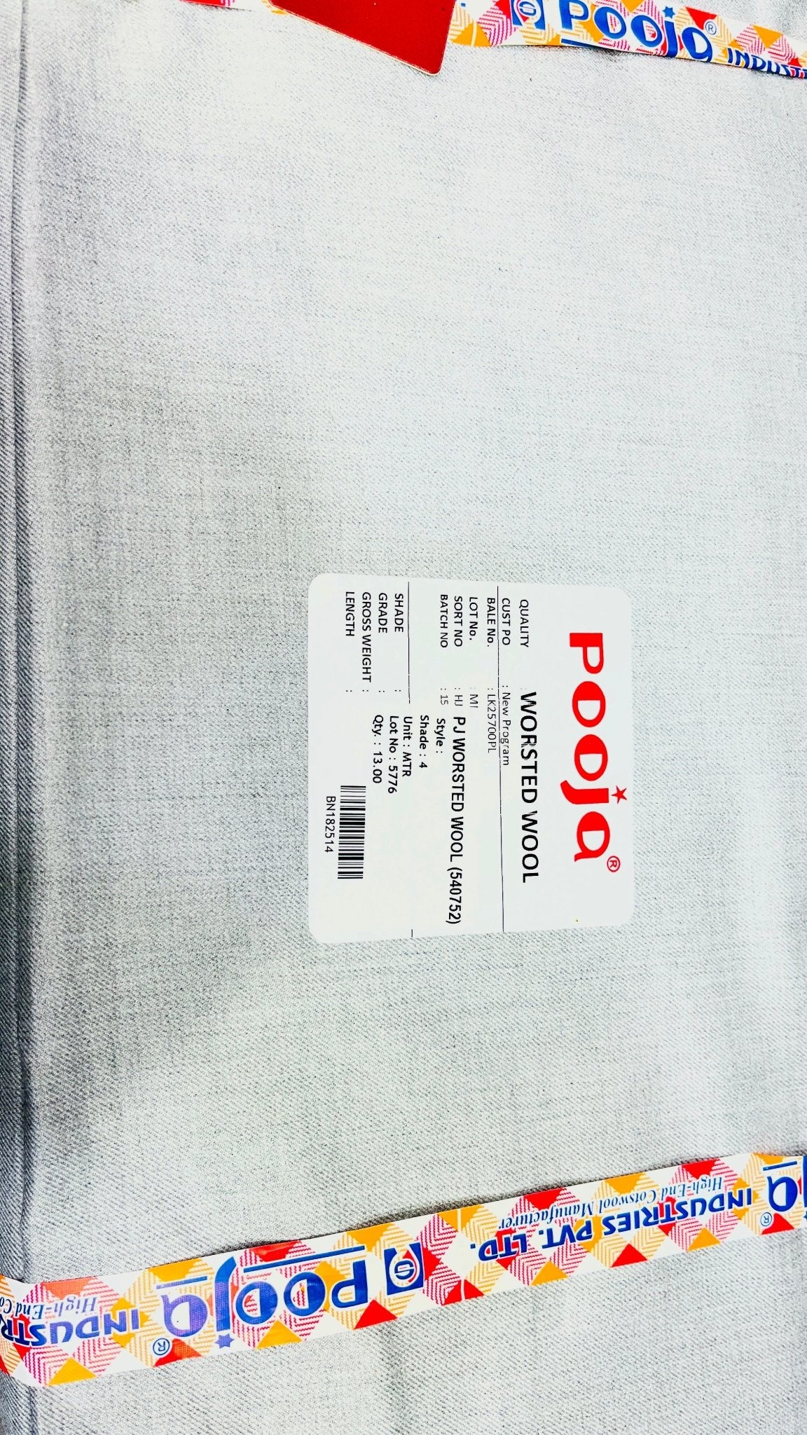 Pooja Cottswool Plain Worsted Winterwear Fabric (44” Wide, Soft & Thick, Premium Wool Blend) - Poshak Fabrics