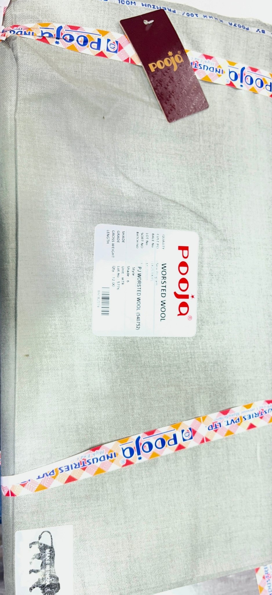 Pooja Cottswool Plain Worsted Winterwear Fabric (44” Wide, Soft & Thick, Premium Wool Blend) - Poshak Fabrics