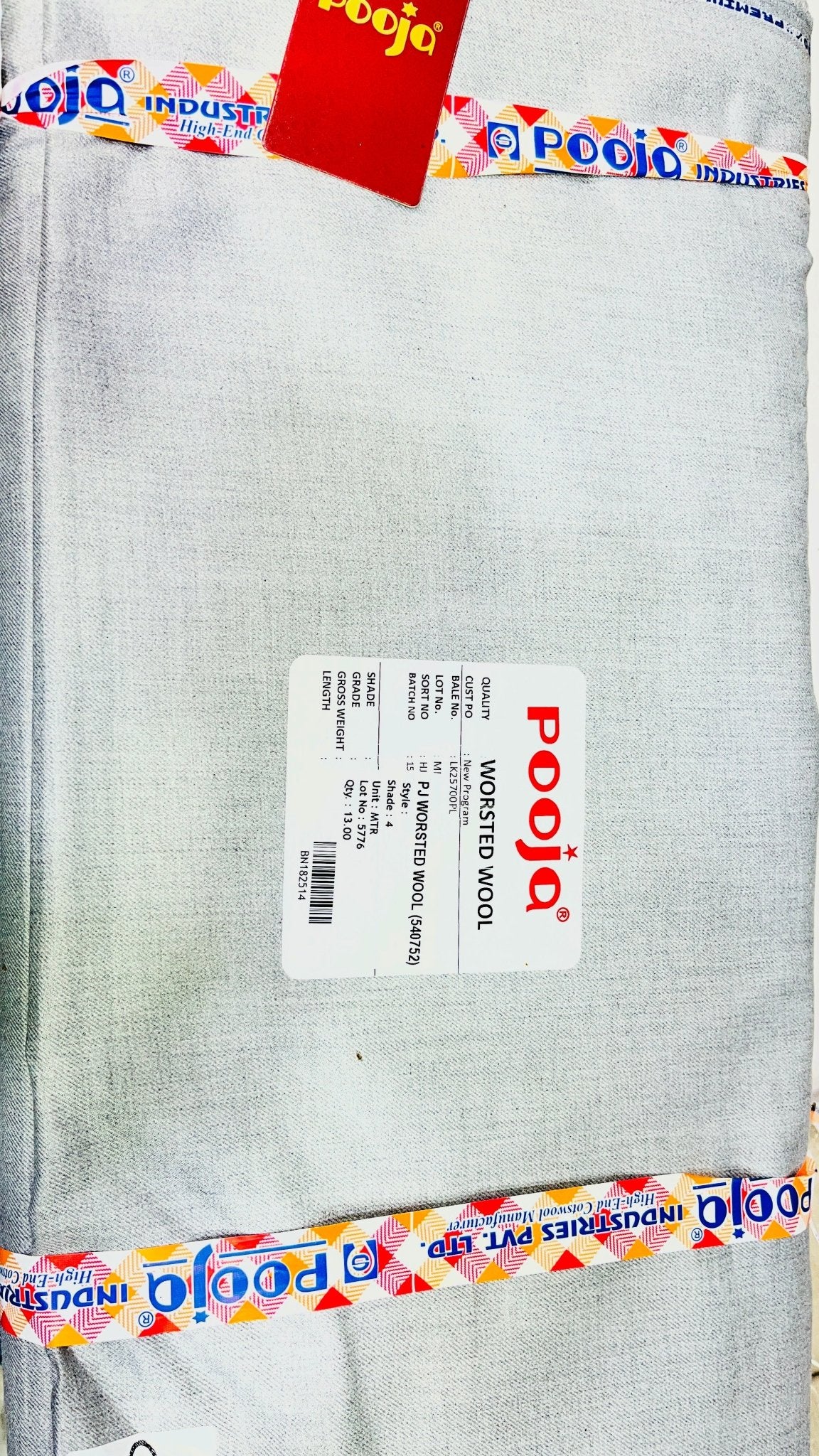Pooja Cottswool Plain Worsted Winterwear Fabric (44” Wide, Soft & Thick, Premium Wool Blend) - Poshak Fabrics
