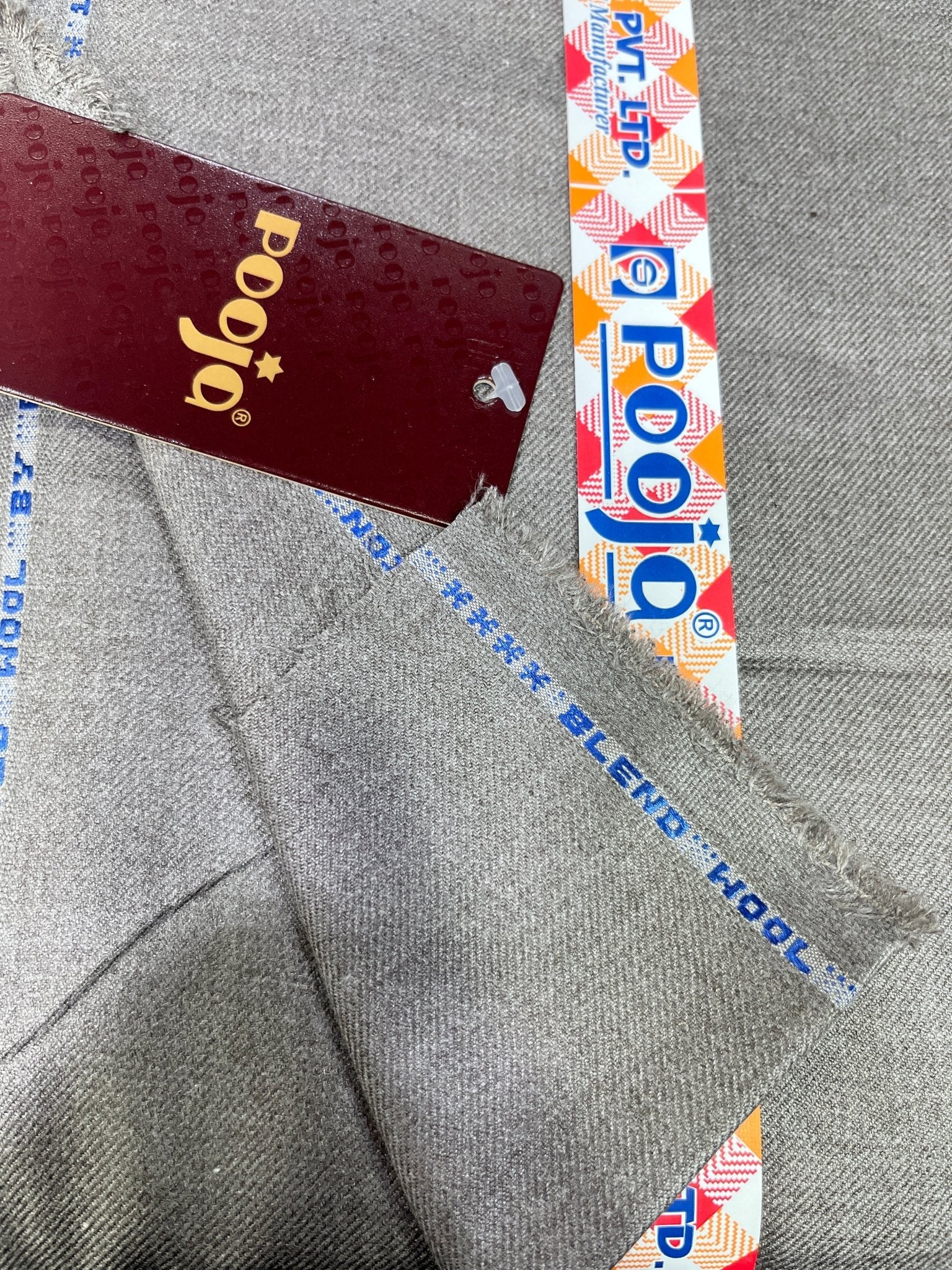 Pooja Cottswool Plain Worsted Winterwear Fabric (44” Wide, Soft & Thick, Premium Wool Blend) - Poshak Fabrics