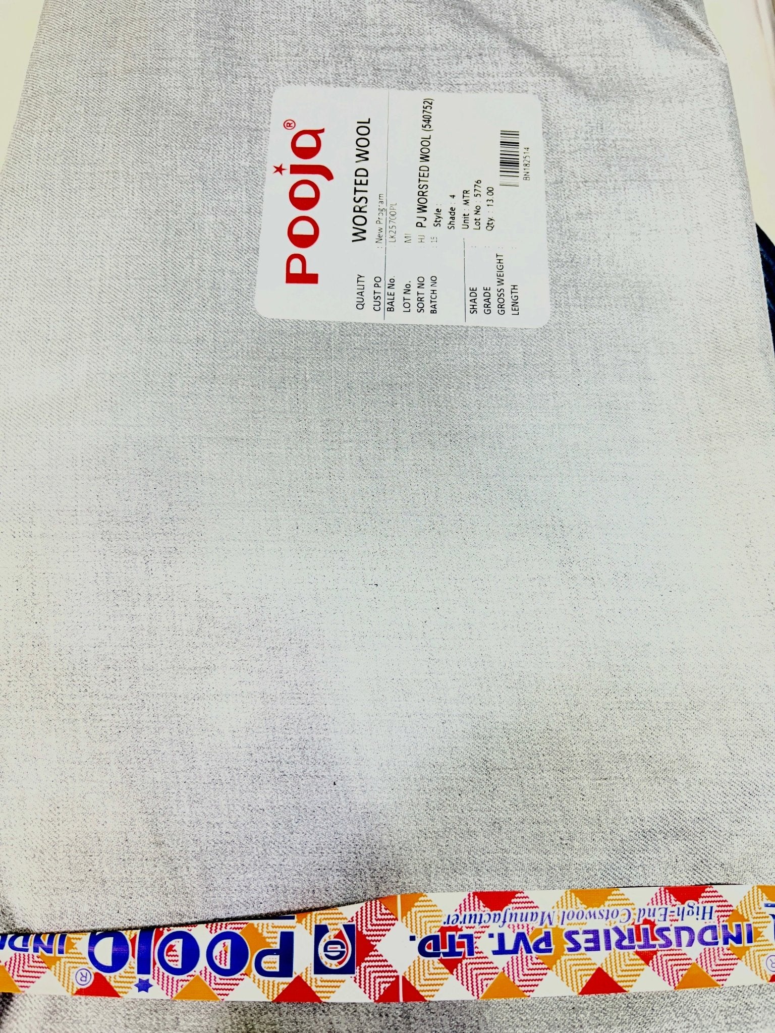Pooja Cottswool Plain Worsted Winterwear Fabric (44” Wide, Soft & Thick, Premium Wool Blend) - Poshak Fabrics