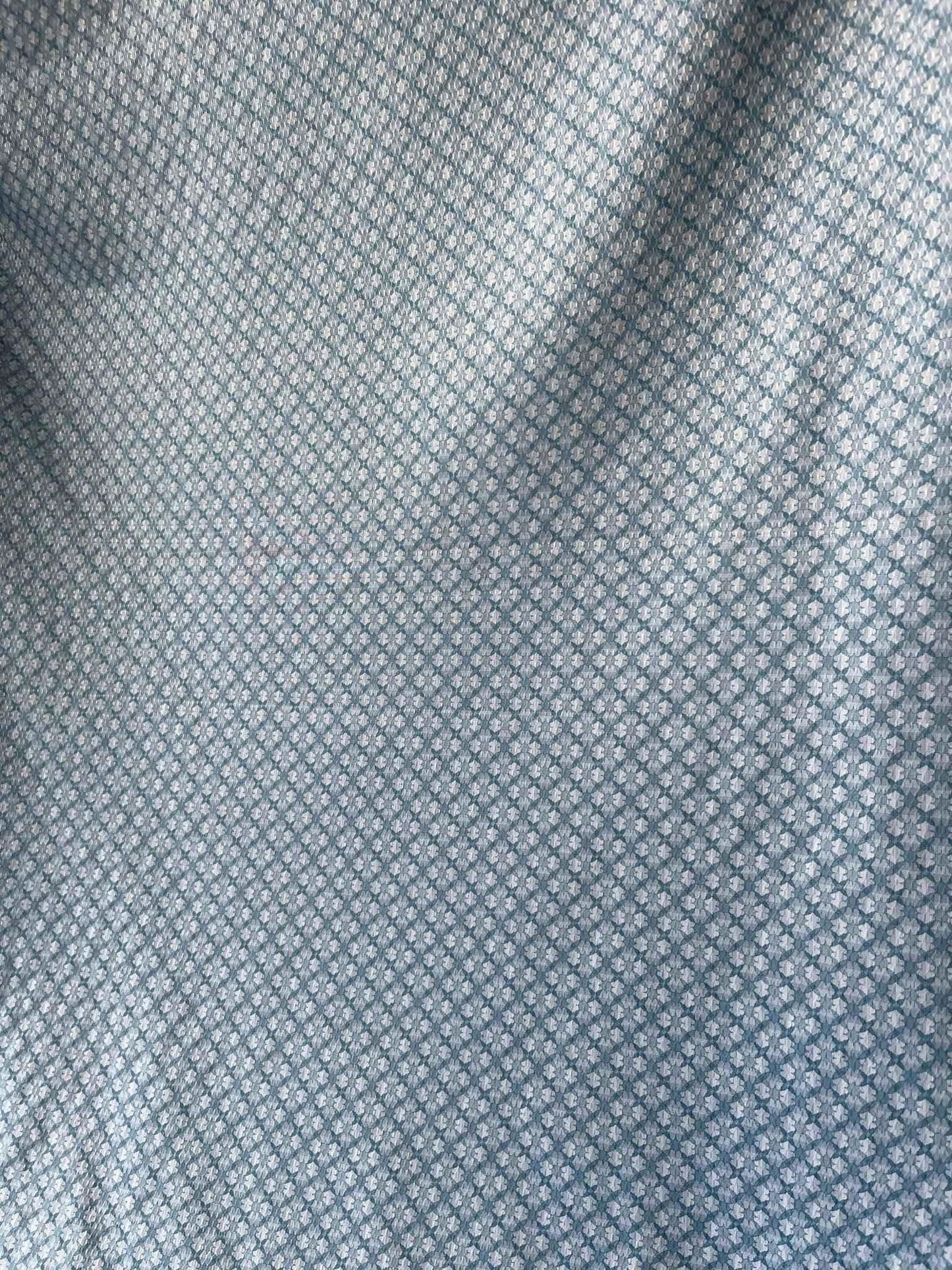 men's fabrics premium-36-sky-blue-cotton-mix-geometric-dobby-print-fabric-perfect-for-custom-shirts-kurtas-5709990 - Poshak Fabrics
