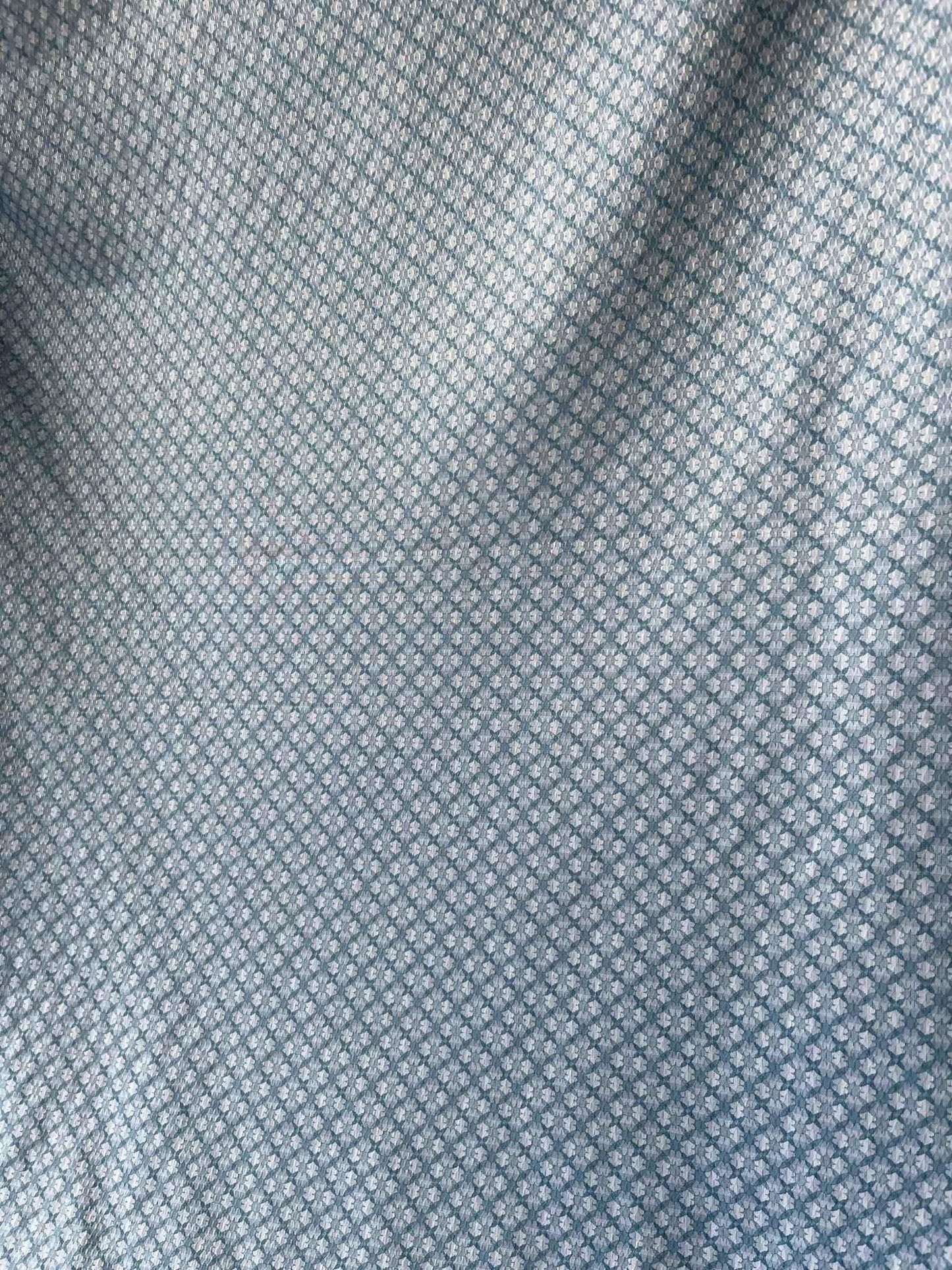 men's fabrics premium-36-sky-blue-cotton-mix-geometric-dobby-print-fabric-perfect-for-custom-shirts-kurtas-5709990 - Poshak Fabrics