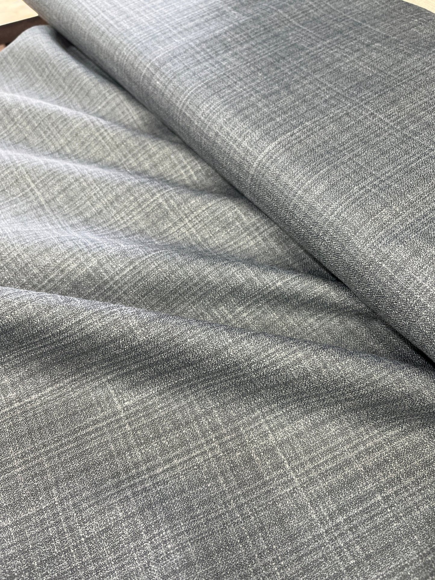 Premium 58" Sambodhi Dinar Linen Feel Checkered Suiting Fabric – Ideal for Well - Structured Trousers - Poshak Fabrics