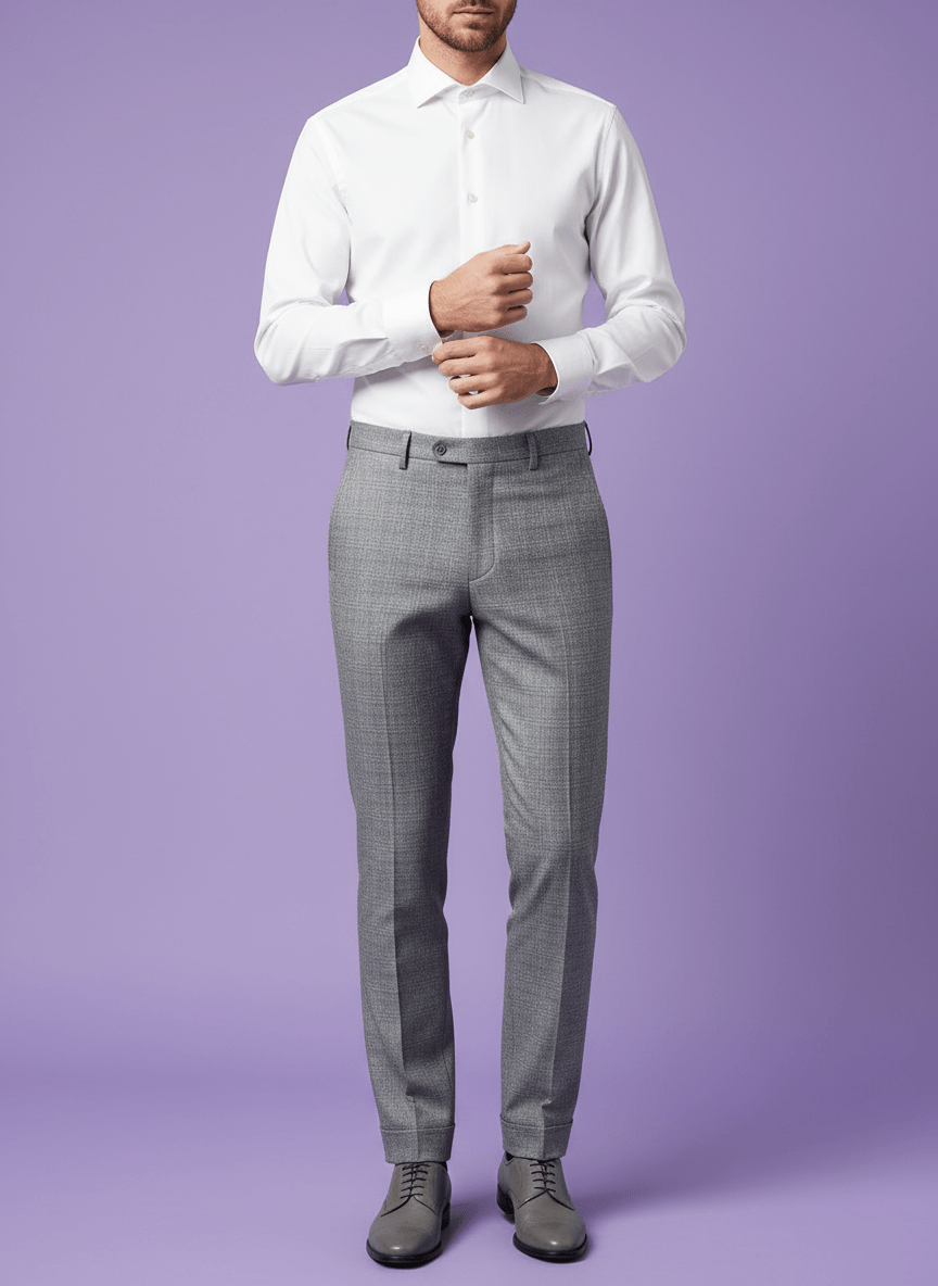 Premium 58" Sambodhi Dinar Linen Feel Checkered Suiting Fabric – Ideal for Well - Structured Trousers - Poshak Fabrics