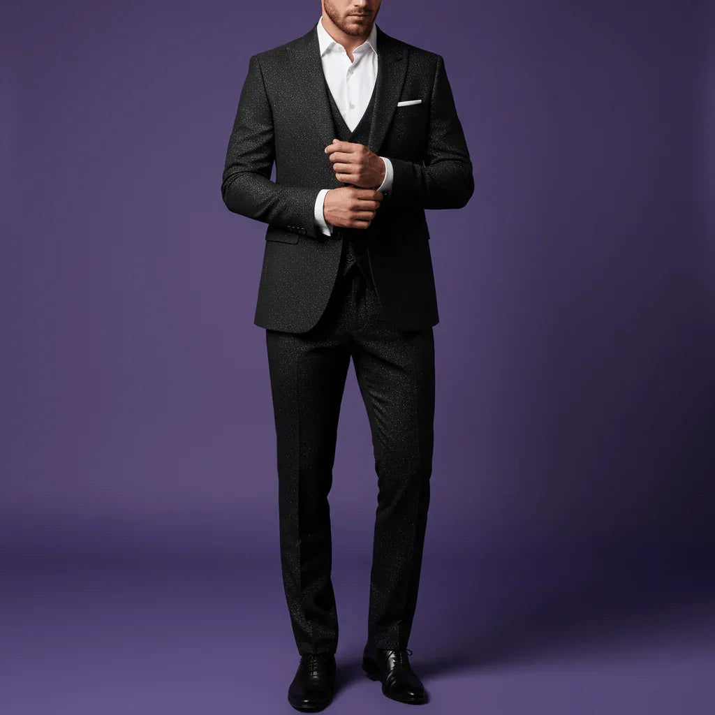 Premium 58" Simona's Standard Black Suitings Fabric – For Meticulously Tailored Formal Trousers, Blazers & Suits - Poshak Fabrics