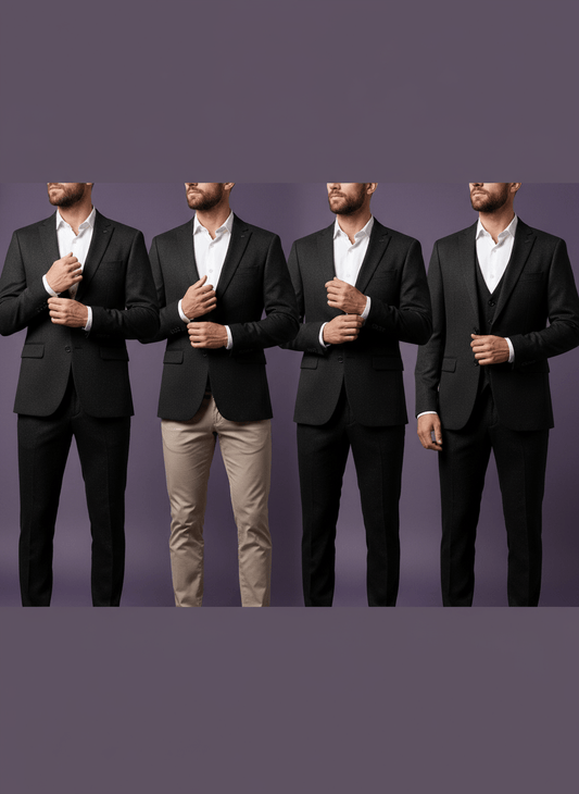 Premium 58" Simona's Standard Black Suitings Fabric – For Meticulously Tailored Formal Trousers, Blazers & Suits - Poshak Fabrics