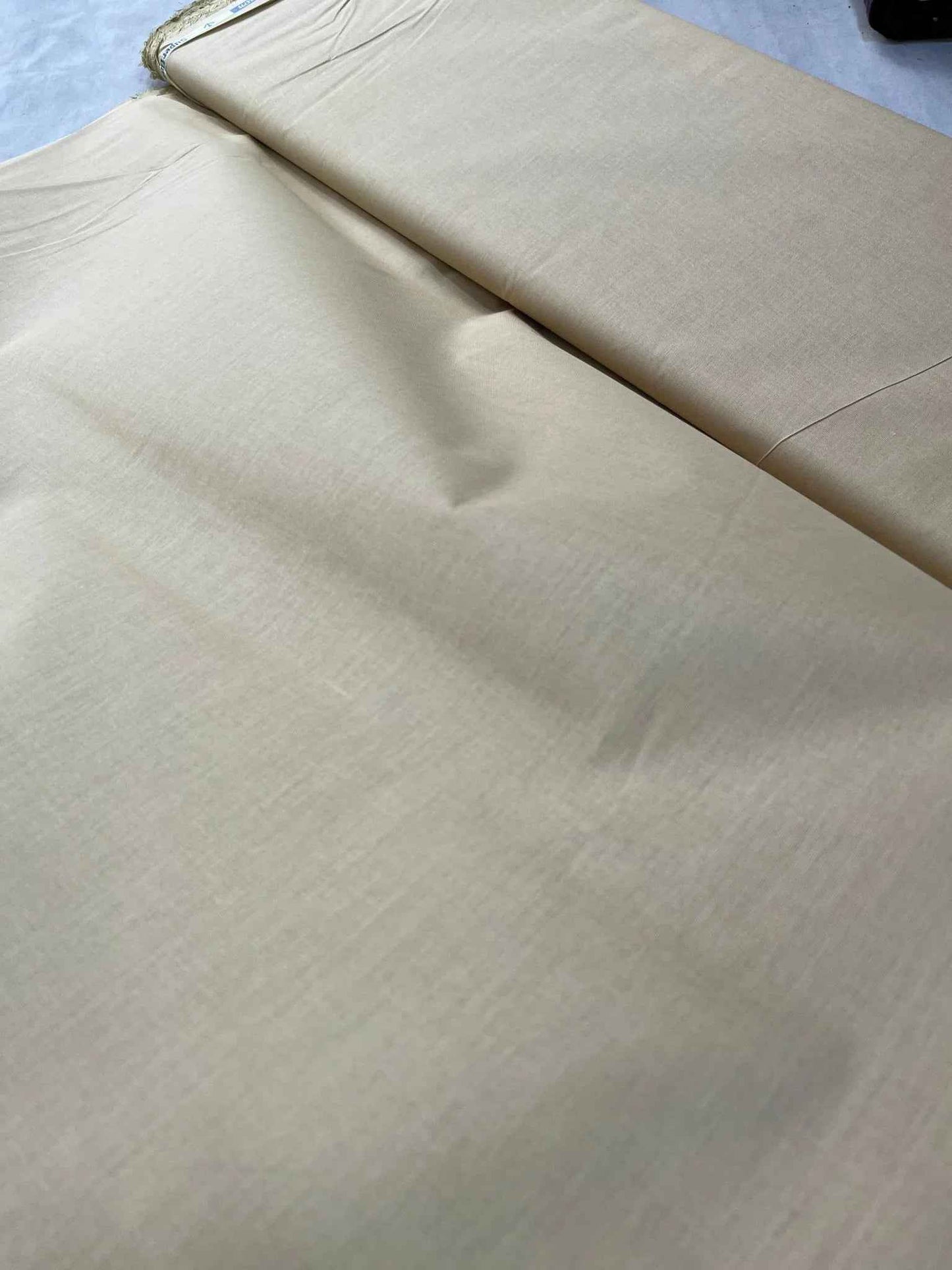 Premium Biscuit Addi/Paper Cotton Kurta Fabric – Ultra-Thin & Breathable, 58" Wide