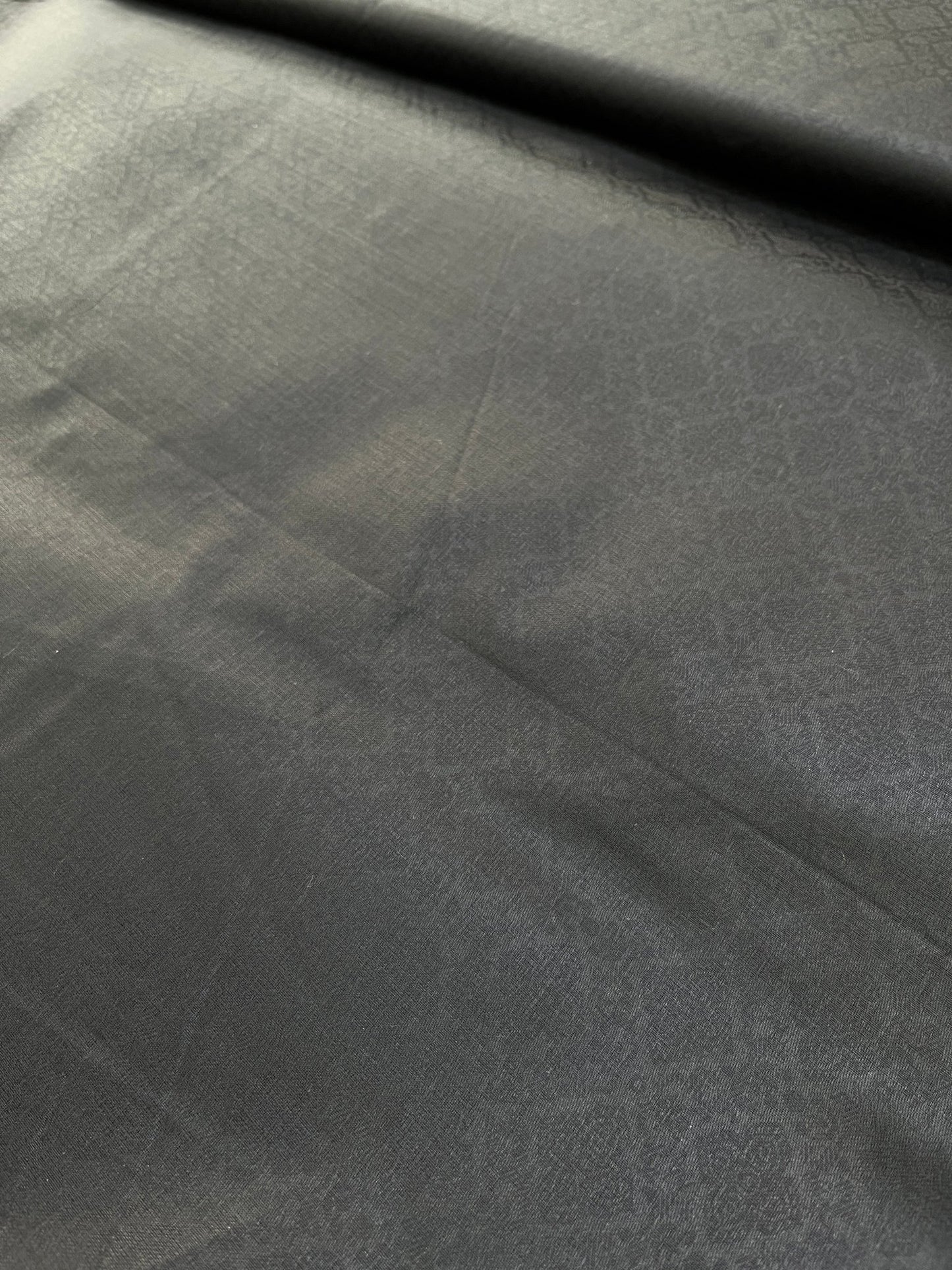 Premium Black Addi/Paper Cotton Geometric Jacquard Kurta Fabric – 58" Wide, Superior Stitching Quality - Poshak Fabrics