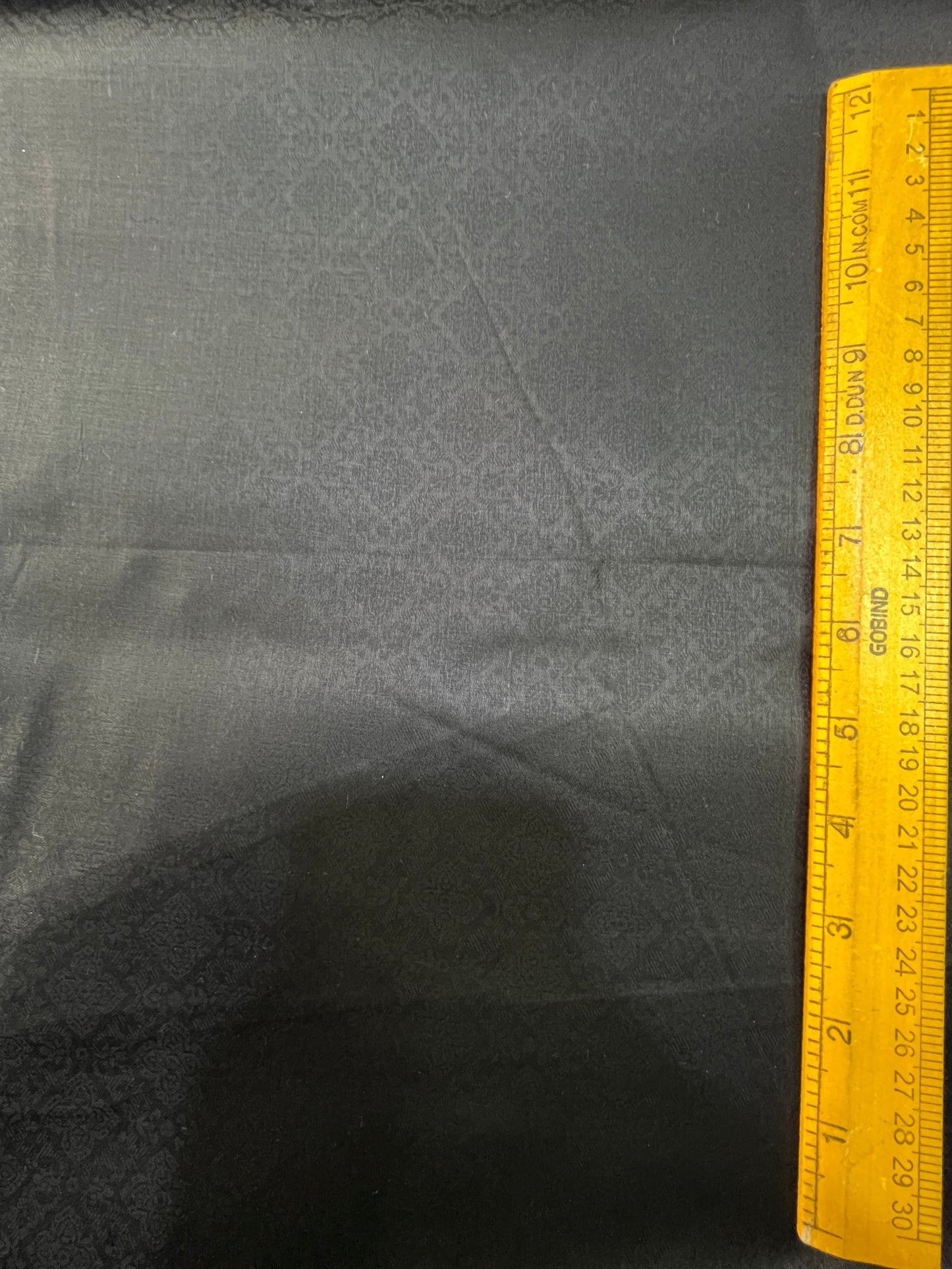 Premium Black Addi/Paper Cotton Geometric Jacquard Kurta Fabric – 58" Wide, Superior Stitching Quality - Poshak Fabrics