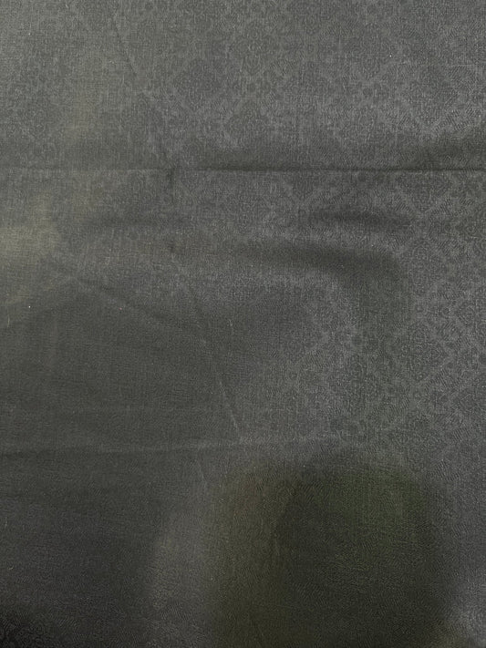 Premium Black Addi/Paper Cotton Geometric Jacquard Kurta Fabric – 58" Wide, Superior Stitching Quality - Poshak Fabrics