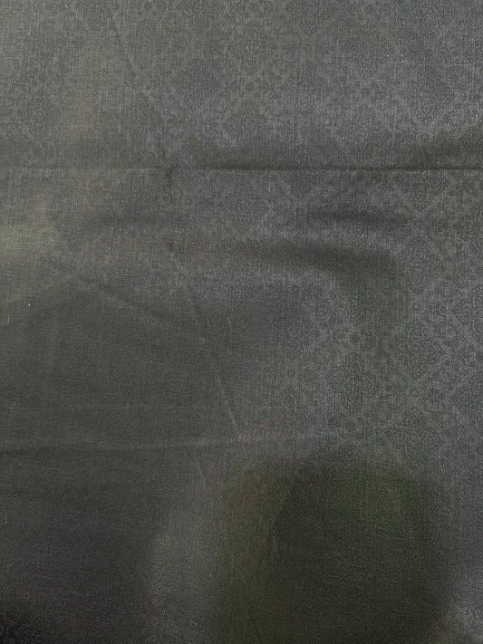 Premium Black Addi/Paper Cotton Geometric Jacquard Kurta Fabric – 58" Wide, Superior Stitching Quality - Poshak Fabrics