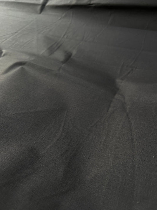 Premium Black Addi/Paper Cotton Kurta Fabric – Ultra - Thin & Breathable, 58" Wide - Poshak Fabrics
