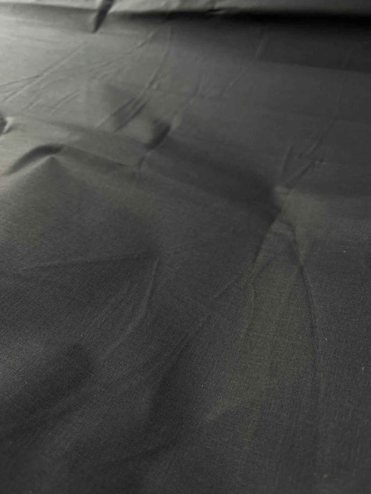 Premium Black Addi/Paper Cotton Kurta Fabric – Ultra-Thin & Breathable, 58" Wide