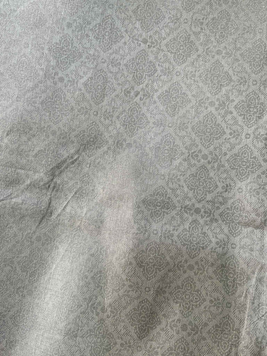 Premium Brown Addi/Paper Cotton Jacquard Print Kurta Fabric – 58” Width for Crisp Tailoring