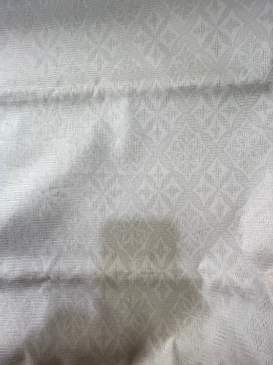 Premium Cream Addi/Paper Cotton Jacquard Print Kurta Fabric – 58” Width for Ultra - Light Tailoring - Poshak Fabrics