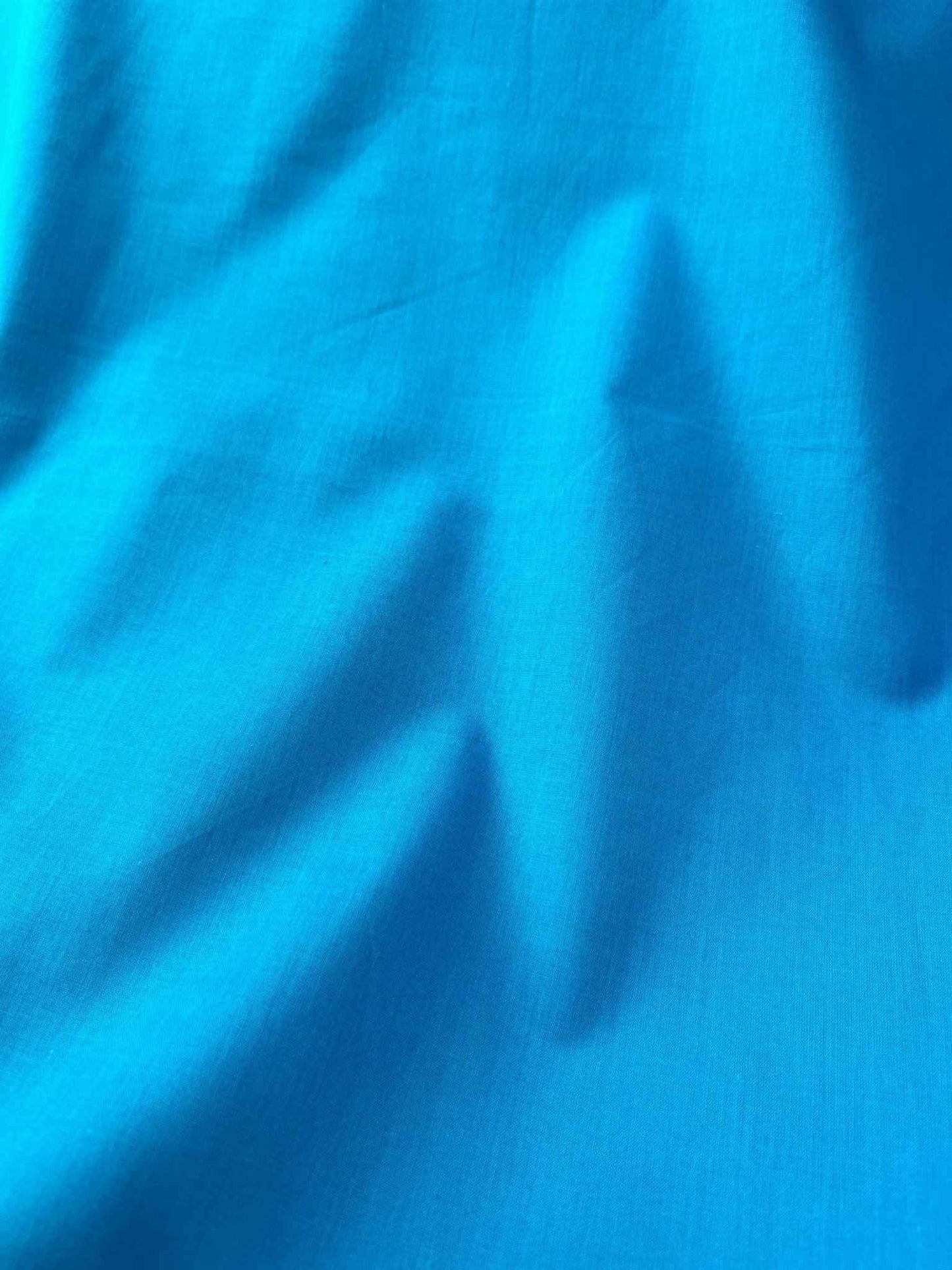 Premium Dark Firozi Blue Addi/Paper Cotton Kurta Fabric – Ultra-Thin & Breathable, 58" Wide