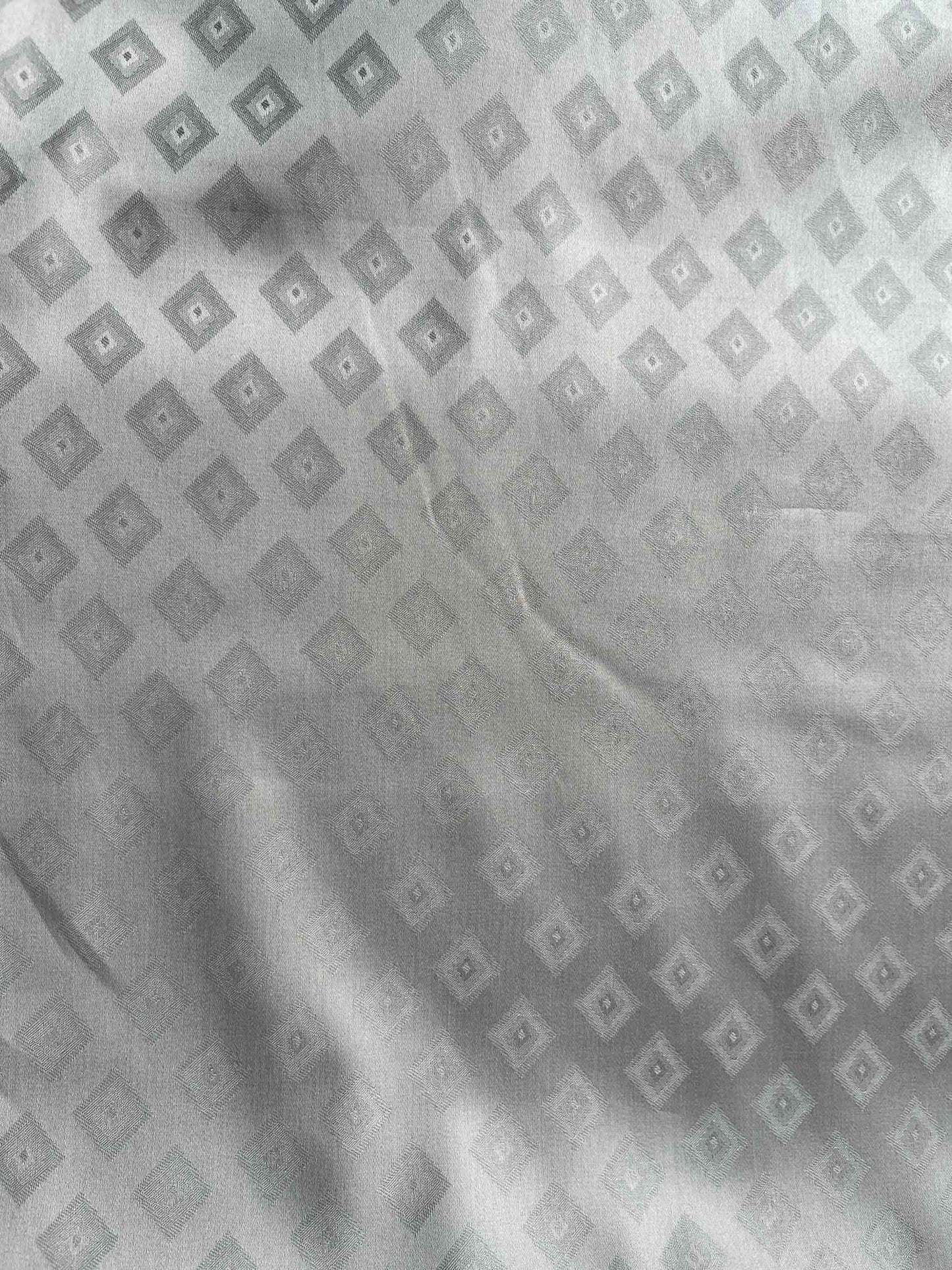 Premium Grey Cotton Jacquard Print Fabric – 58" Wide | Ideal for Well-Stitched Shirts & Kurtas