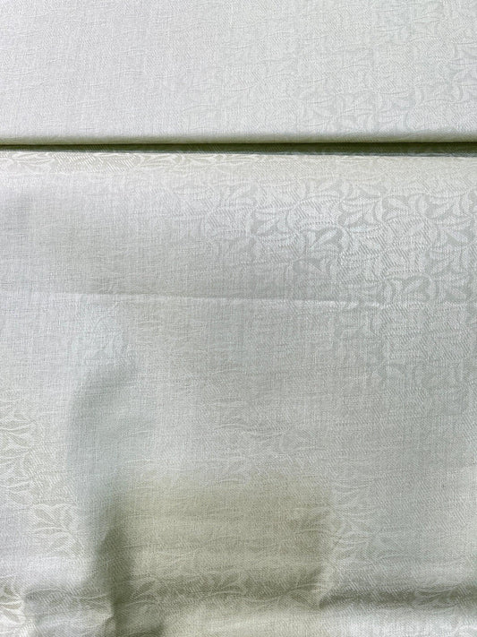 Premium Light Green Jacquard Floral Self Print Addi/Paper Cotton Kurta Fabric – Ultra - Thin & Breathable, 58" Wide - Poshak Fabrics