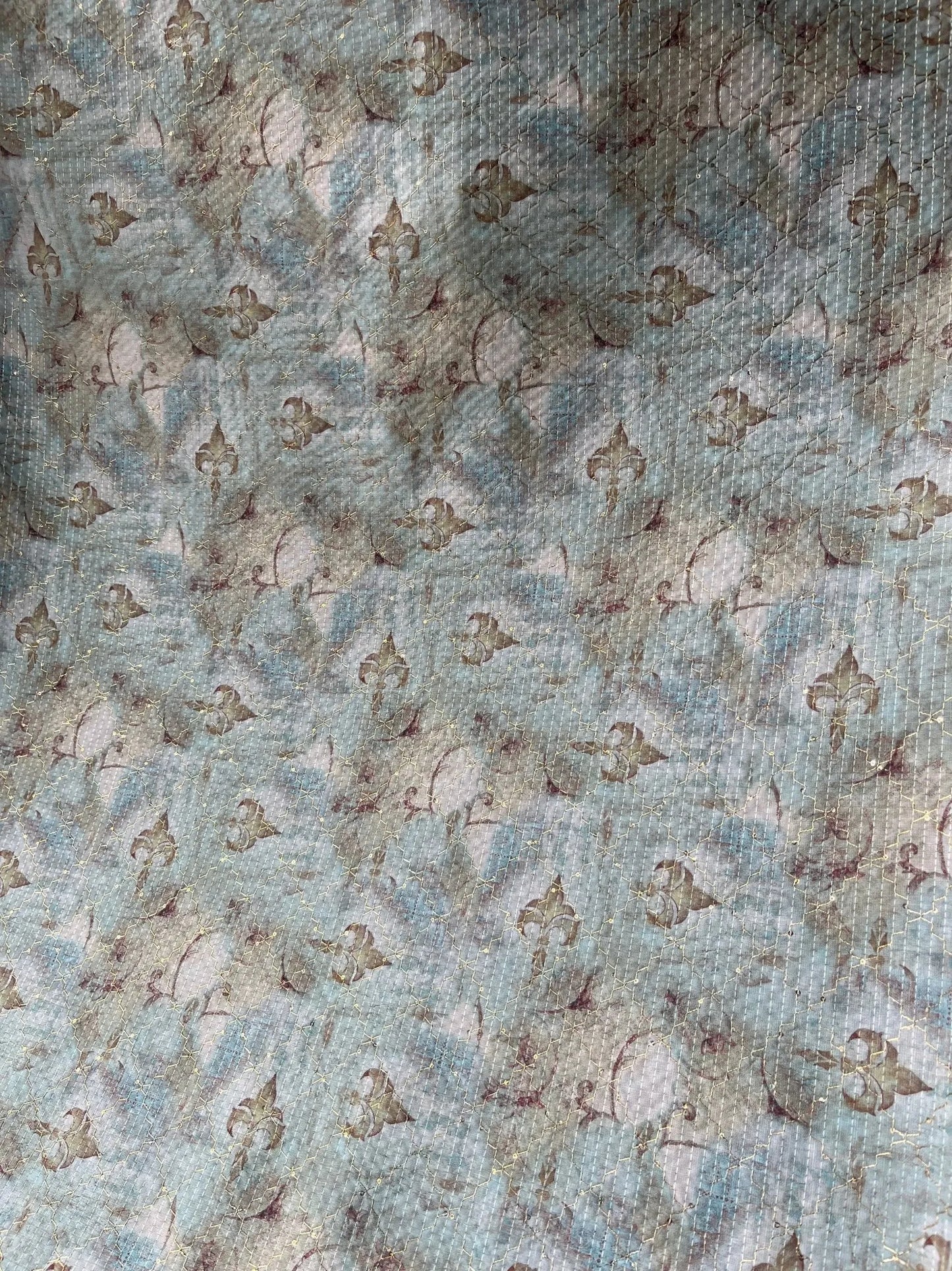 Premium Light Olive Green & Cream Mix - Cotton Sequin Print Kurta Fabric – 36” Width for Impeccable Tailoring - Poshak Fabrics