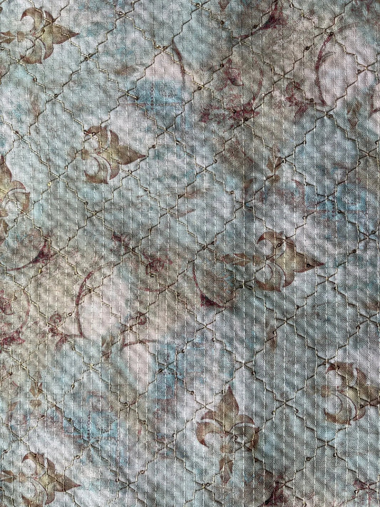 Premium Light Olive Green & Cream Mix - Cotton Sequin Print Kurta Fabric – 36” Width for Impeccable Tailoring - Poshak Fabrics