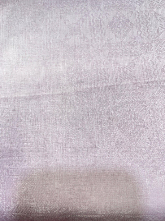 Premium Light Pink Geometric Jacquard Addi/Paper Cotton Kurta Fabric – Ultra - Thin & Breathable, 58" Wide - Poshak Fabrics